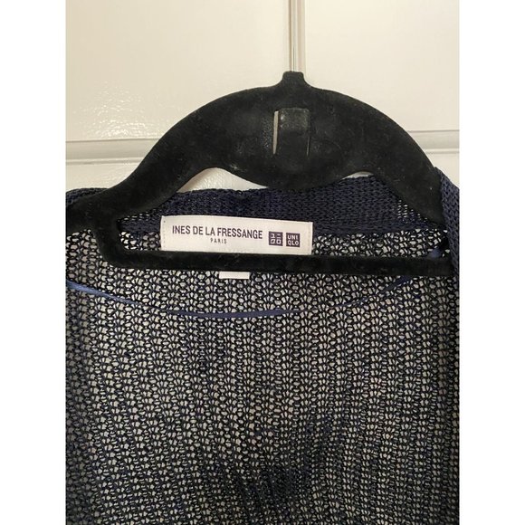 Ines De La Fressange Navy Blue Cardigan  Sz M - Picture 2 of 5